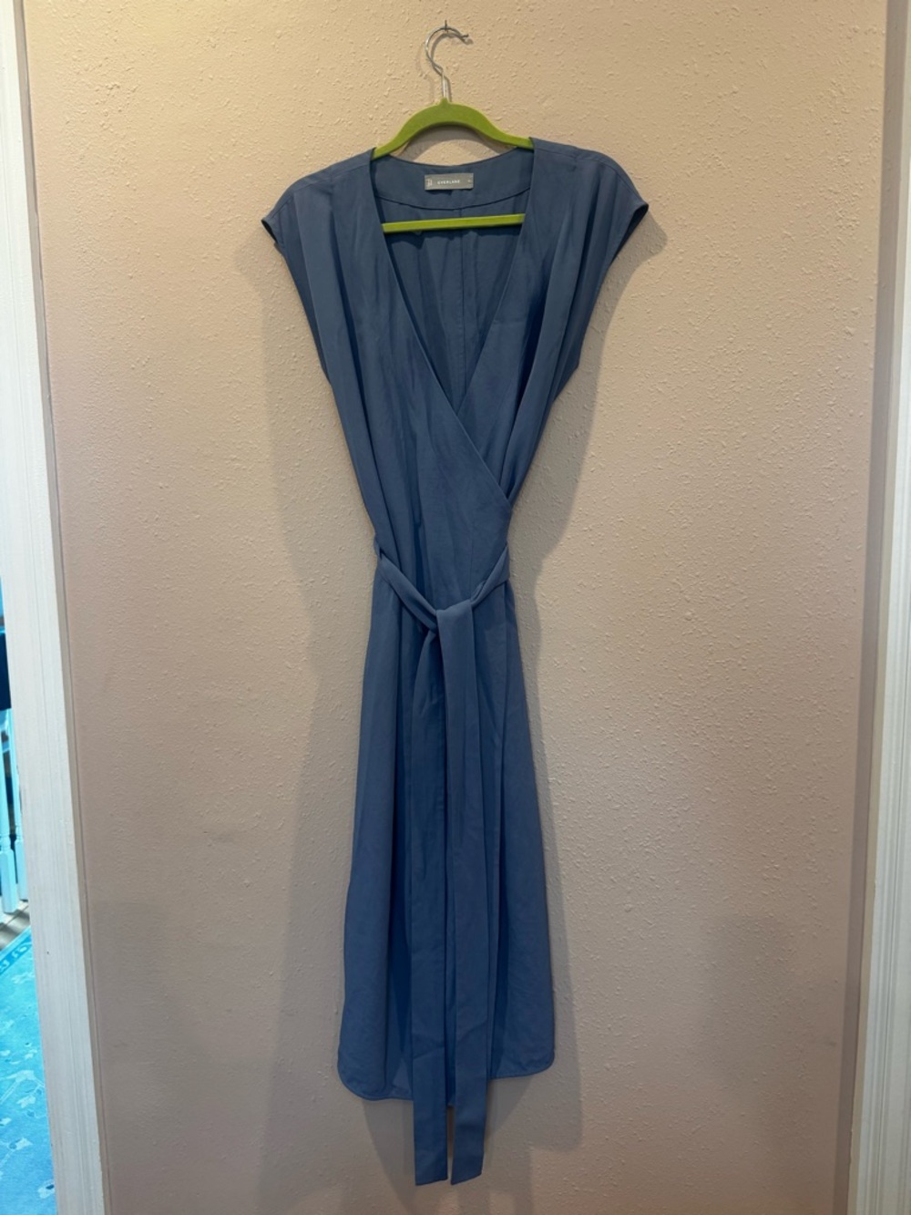 Everlane Blue Wrap Dress with Belt
